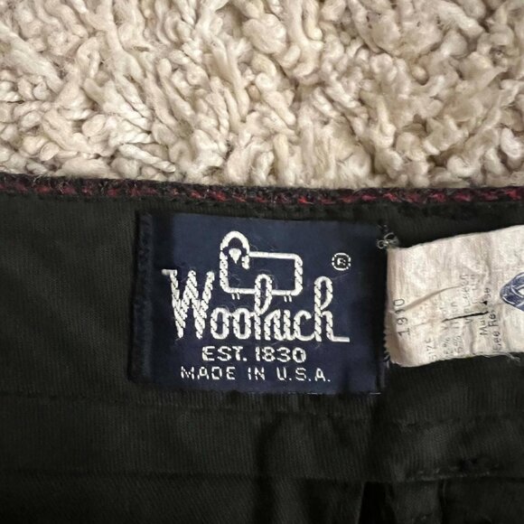Woolrich Vintage 90s Wool Hunting Pants Trousers Red Plaid Mens 32 - Picture 3 of 12